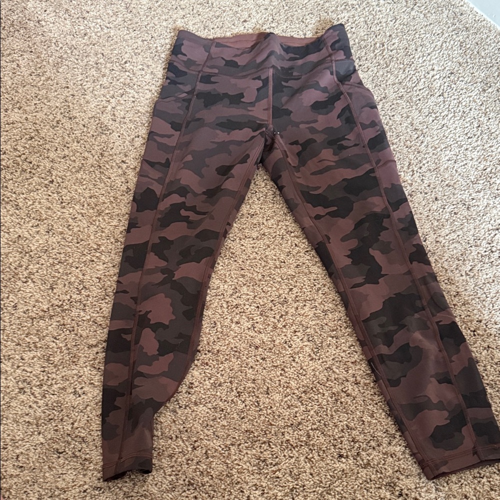 lululemon athletica Camo Leggings - Brown and Black